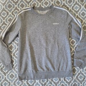 Adidas Girls Gray Crewneck Sweater